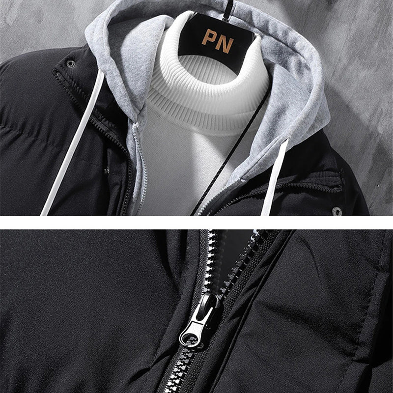 Winter Windproof Fashionable Two-Piece Hooded Jacket